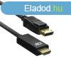 ACT AC7550 DisplayPort to HDMI adapter cable 1,8m Black
