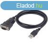 Gembird USB-A 2.0 -> Serial RS-232 M/M adatkbel 1.5m fek