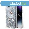 Hello Kitty Liquid Glitter Charms tok iPhone 14 - ezst