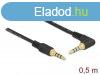 DeLock Stereo Jack Cable 3.5 mm 4 pin male > male angled 