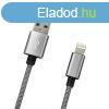 MobilNET Dtov a nabjac kbel USB/Lightning, 2A, 1m, stri