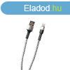 MobilNET Dtov a nabjac kbel USB/Lightning, 2A, 1m, stri