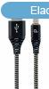 Gembird CC-USB2B-AMmBM-2M-BW Premium cotton braided microUSB