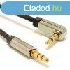 Gembird Jack stereo 3,5mm M/M audio kbel 1.8m fekete egyene