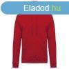 Férfi kapucnis pulóver, Kariban KA476, Cherry Red-3XL