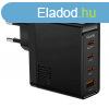 Fali tlt McDodo GAN 3xUSB-C + USB, 100W (fekete)