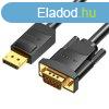 Vention Displayport -> VGA (fekete), 1,5m, kbel