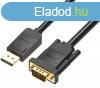 Vention Displayport -> VGA, (fekete), 2m, kbel