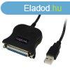 Logilink UA0054A USB to D-SUB 25 cable adapter 1,8m Black