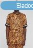 Urban Classics Oversized  Mesh AOP Tee orangeleopard