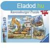 Ravensburger: Puzzle 3x49 db - risi munkagpek