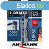 ANSMANN 18650 Li-ion 3400mAh vdett akkumultor USB tltsse