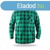 DEDRA Flanel ing zld, mret S, 100% pamut