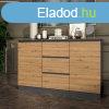 Riano MIX 2D3S komd, 120x75x40 cm, antracit-tlgy