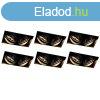 6 db sllyesztett spotlmpa kszlet fekete GU10 AR111 trimn