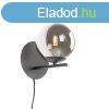 Art Deco fali lmpa fekete s fstveg - Flore