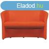 Klub dupla fotel, narancss&#xE1;rga textilb&#x151;r,