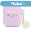 Guess GUA2LSC4EU AirPods 1/2 tok lila Szilikon Charm 4G koll