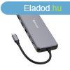 USB eloszt-HUB, 2xUSB-C PD/2xHDMI/DP/6xUSB-A/RJ45/audio, VE