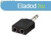 Sztere audi adapter 1x6.3mm jack dug - 2x6.3mm jack aljza