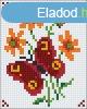 Pixel szett 1 norml alaplappal, sznekkel, piros pillang (