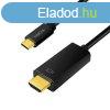 Logilink USB 3.2 Gen1 Type-C cable C/M to HDMI-A/M 4K/60Hz 3