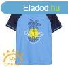 COLOR KIDS-T-shirt W. Print, azure blue Kk 140