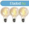 3 db E27 szablyozhat LED-izzlmpa, arany vonal G95 5W 450