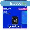 Goodram microSDHC 64GB Class 10 memriakrtya SD adapterrel 