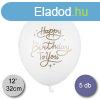 Fehr lufi Happy birthday to you felirattal 32 cm, 5 db/csom