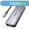Hub 9 az 1-ben RayCue USB-C - 2x USB-A 3.0 5 Gbps + 2x SD/TF