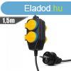 Kltri eloszt fedllel - 1,5 m - 4 x 230V - 3 x 1,5 mm2, g