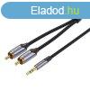 2xRCA (Cinch) jack 3,5 mm-es Vention BCNBH 2 m-es kbelhez (