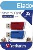 Pendrive, 2 x 32GB, USB 3.2, 80/25MB/sec, VERBATIM "Sto