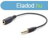 Gembird Jack stereo 3,5mm (4pin) M/F adapter 0.18m cross-ove