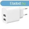 Gembird 2-Port Universal USB Charger White