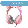 ONIKUMA X15Pro Gaming Headphones Pink/Deer Horns