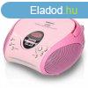 Lenco SCD-24PK portable stereo FM radio with CD player Pink