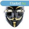 Guy Fawkes maszk Anonymous - fekete