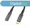 AWEI adapter kbel (Lightning aljzat - Type-C, 15cm) FEKETE