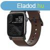 Nomad Leather Strap Brown, black - Apple Watch Ultra (49mm) 