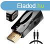 HDMI-VGA talakt adapter hanggal s mini jack csatlakozva