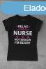 Relax I&#039;m a nurse fekete pl