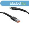 MobilNET Dtov a nabjac pleten kbel USB/Lightning, 3A, 