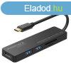 Promate USB Hub - LINKHUB C (USB-C 5in1 HUB, 1x4K HDMI, 2xUS