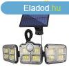 122 SMD LED-es 3 Fejes napelemes kltri fali lmpa mozgsr