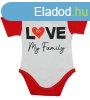 "Love my family" feliratos rvid ujj baba body pi