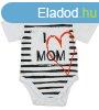 "I LOVE MY MOM" feliratos rvid ujj baba body feh