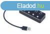 Gembird UHB-U3P4P-01 4-portos USB3.1 HUB Black