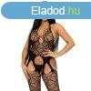 LEG AVENUE BODYSTOCKING DE RED CON TIRANTES TALLA NICA - NEG